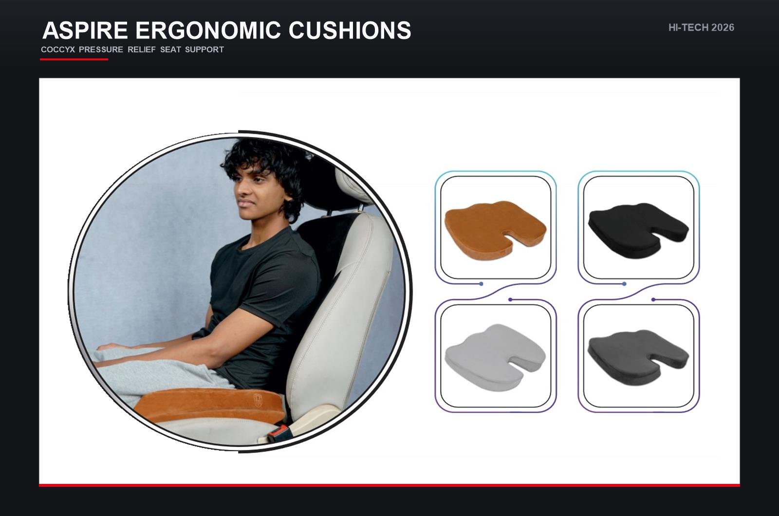 Aspire Ergonomic Coccyx Seat Cushions