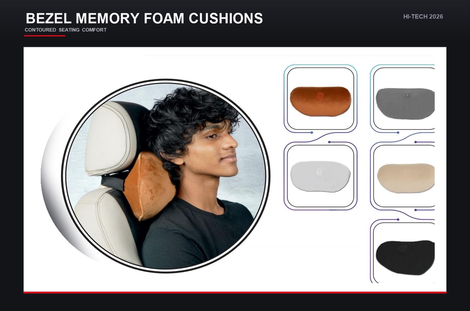 Bezel Memory Foam Support Cushions