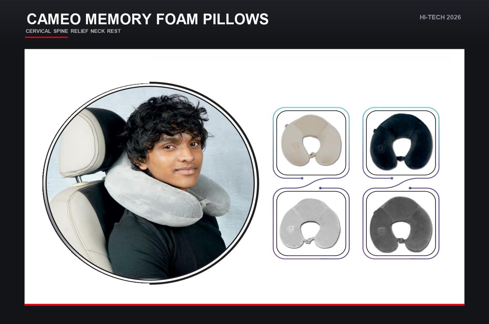 Cameo Memory Foam Neck Pillows